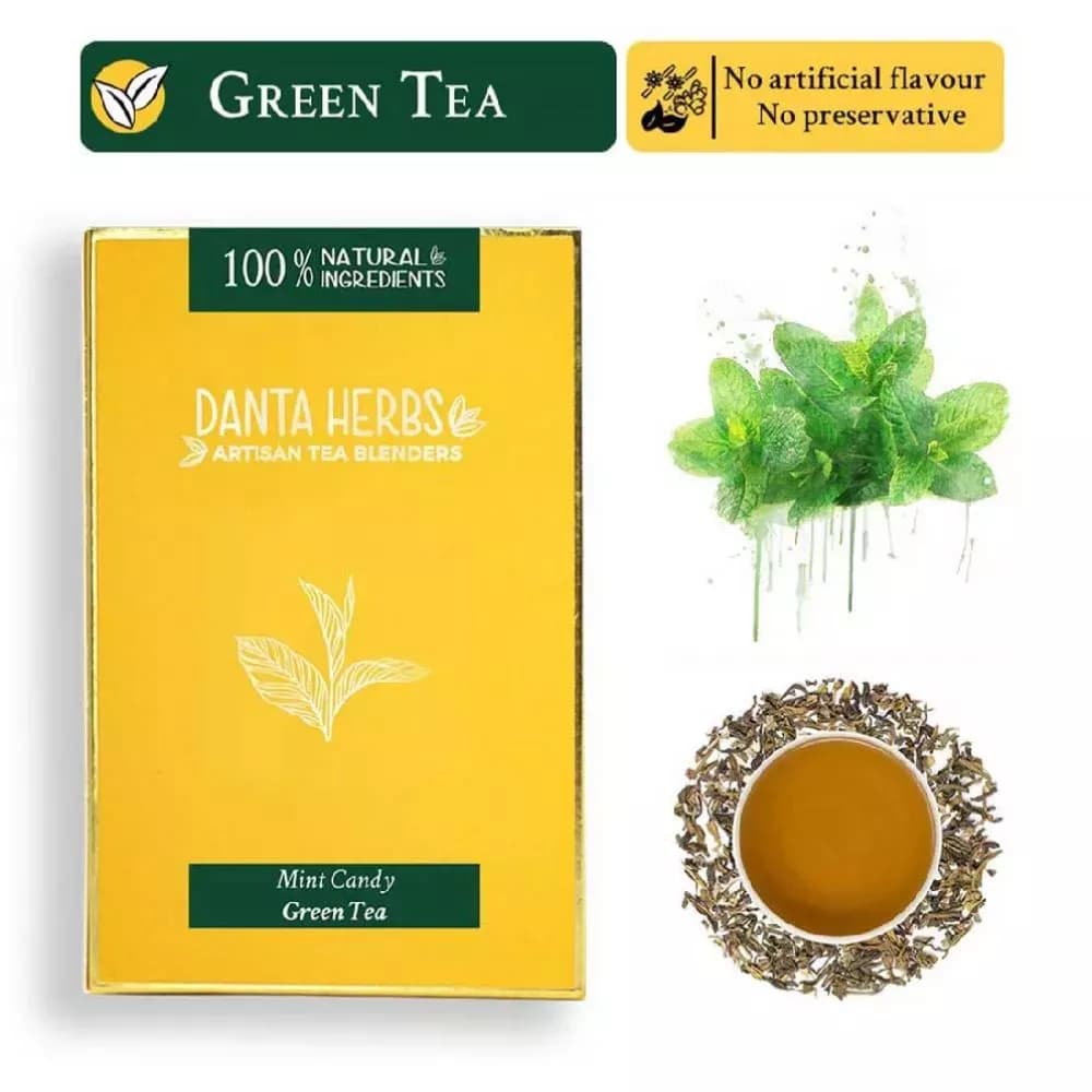 Buy Danta Herbs Mint Candy Green Tea Online - OLRAA Indian Snacks