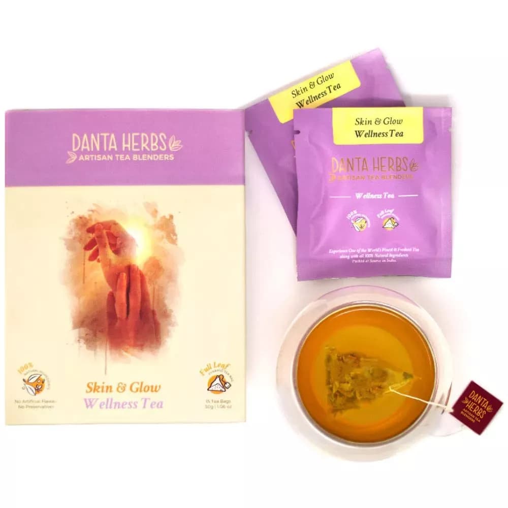 Buy Danta Herbs Skin & Glow Wellness Tea Online - OLRAA Indian Snacks
