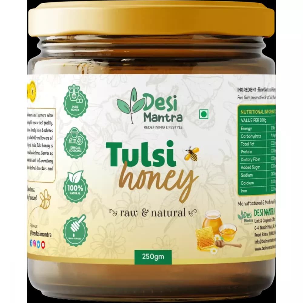 Buy Desi Mantra Tulsi Honey Online - OLRAA Indian Snacks