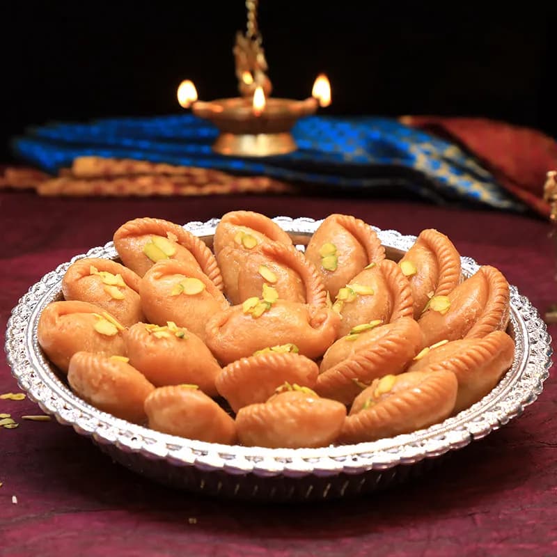 Buy Olive Mithai D.F Gujjia Online - OLRAA Indian Snacks