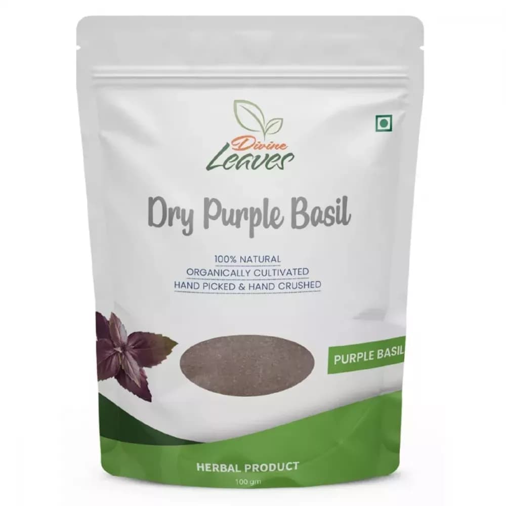 Buy Divine Leaves Dry Purple Basil Online - OLRAA Indian Snacks
