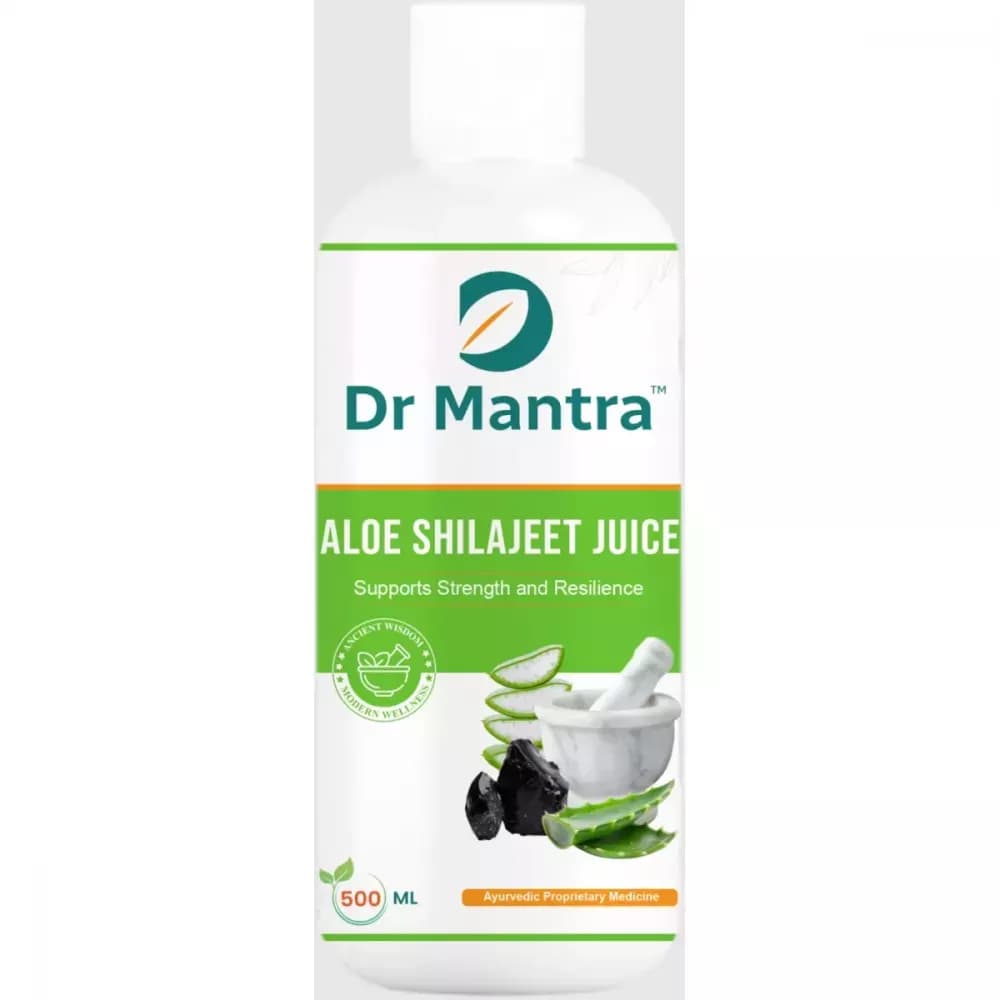 Buy Dr Mantra Aloe Vera Shilajit Juice Online - OLRAA Indian Snacks