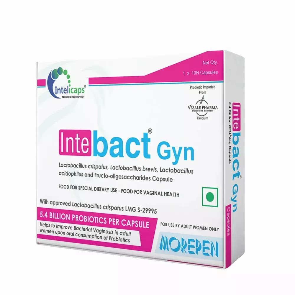 Buy Dr Morepen Intebact Gyn 5.4 Bn Capsules Online - OLRAA Indian Snacks