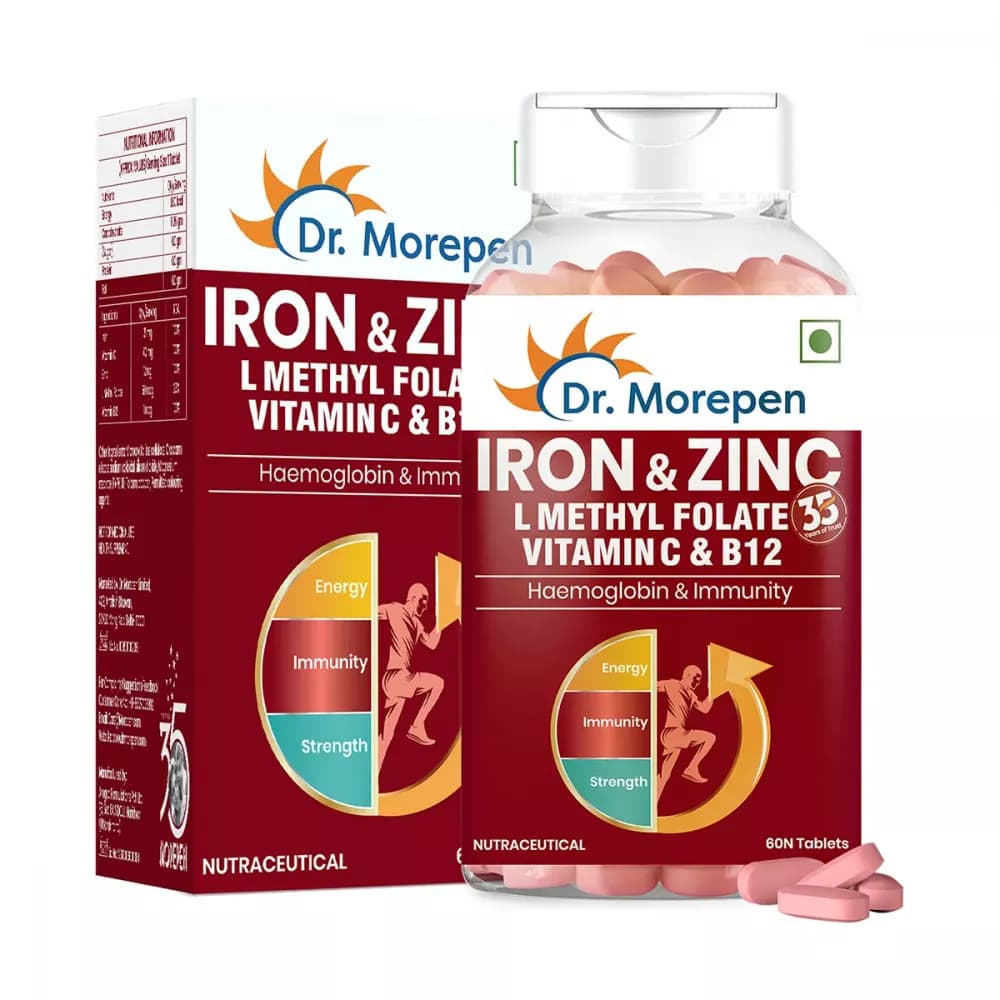 Buy Dr Morepen Iron & Zinc Tablets Online - OLRAA Indian Snacks
