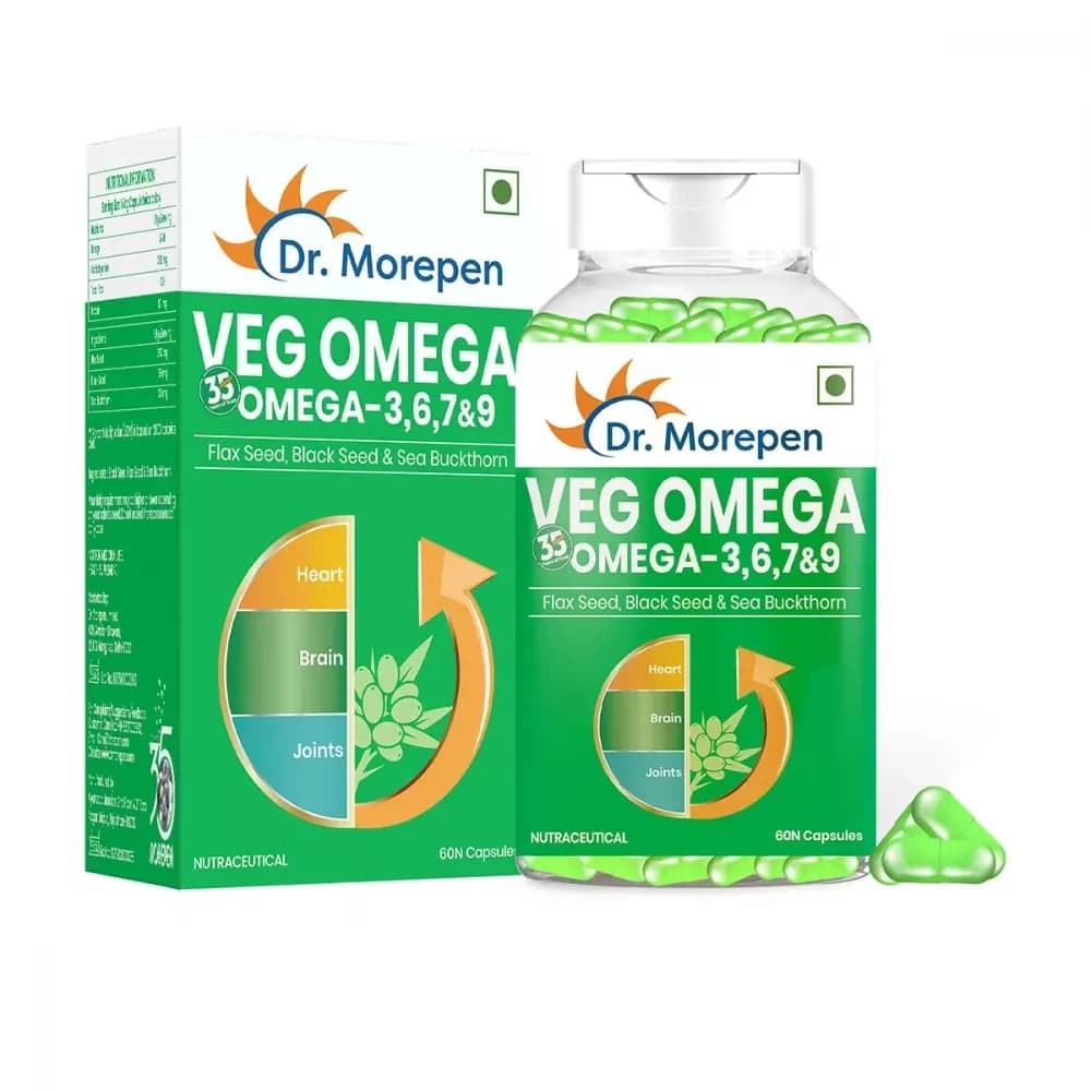Buy Dr Morepen Veg Omega 3-6-7-9 Capsule Online - OLRAA Indian Snacks