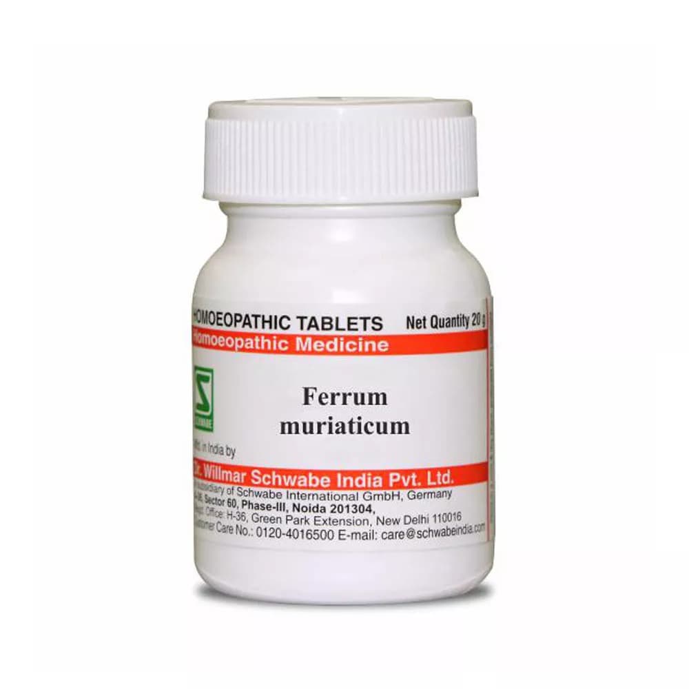 Buy Dr. Willmar Schwabe India Ferrum Muriaticum Tablet Online - OLRAA Indian Snacks