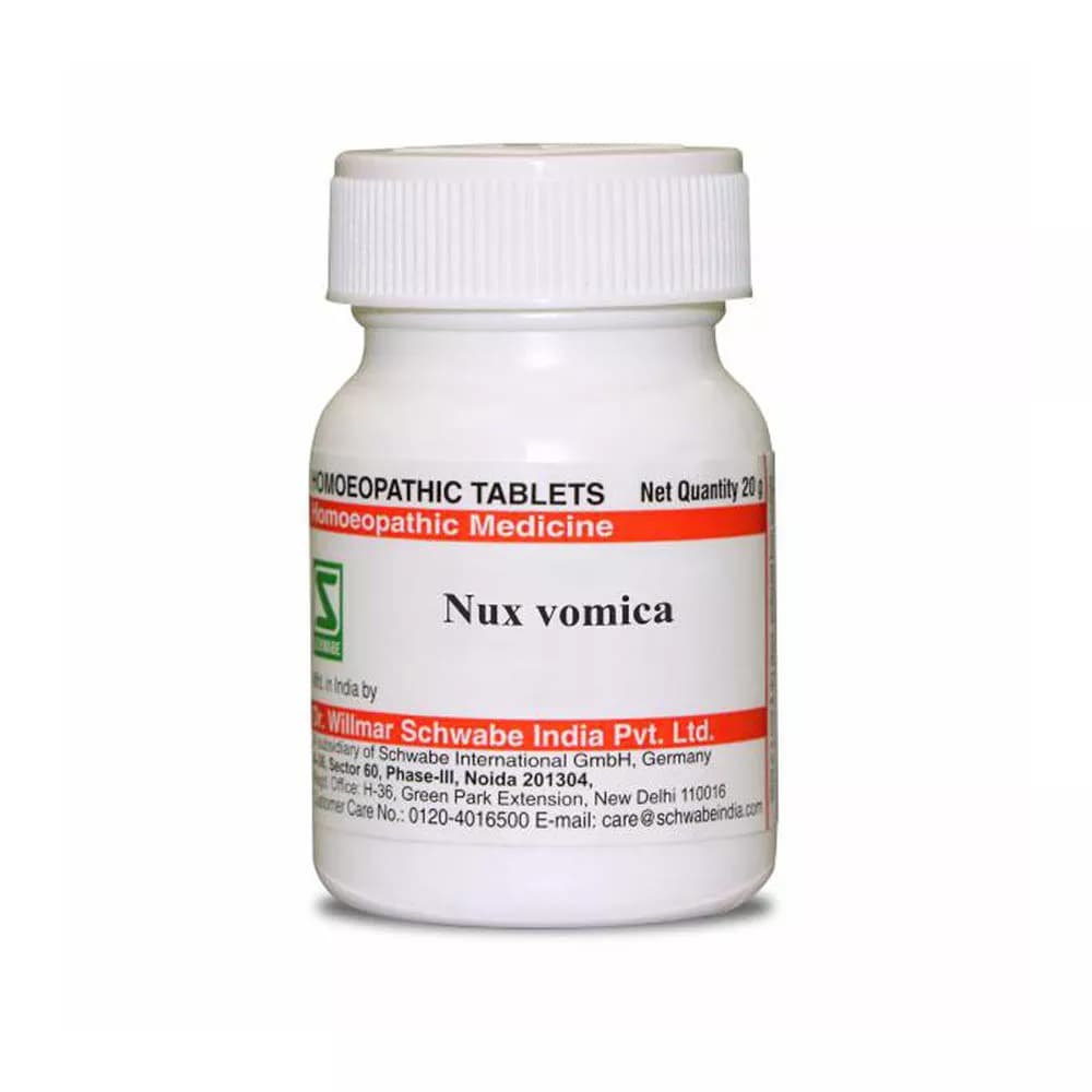 Buy Dr. Willmar Schwabe India Nux Vomica Tablet Online - OLRAA Indian Snacks