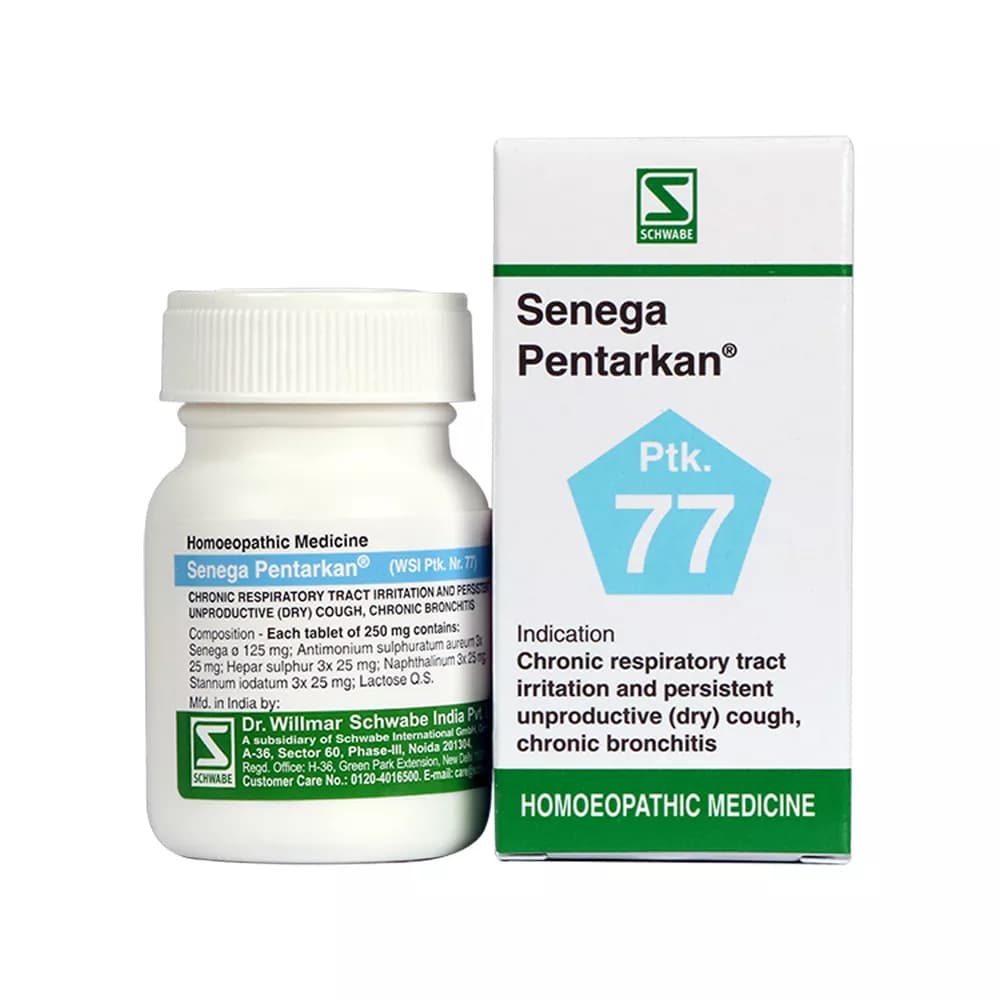 Buy Dr. Willmar Schwabe India Senega Pentarkan Tablet Online - OLRAA Indian Snacks