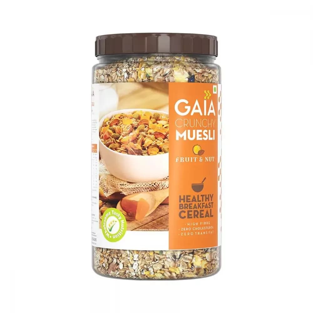 Buy Gaia Crunchy Muesli Fruit & Nut Online - OLRAA Indian Snacks