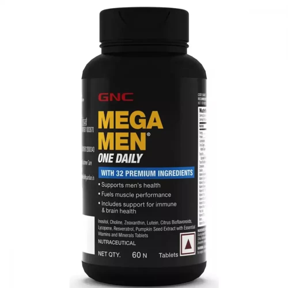 Buy GNC Mega Men One Daily Tablets Online - OLRAA Indian Snacks