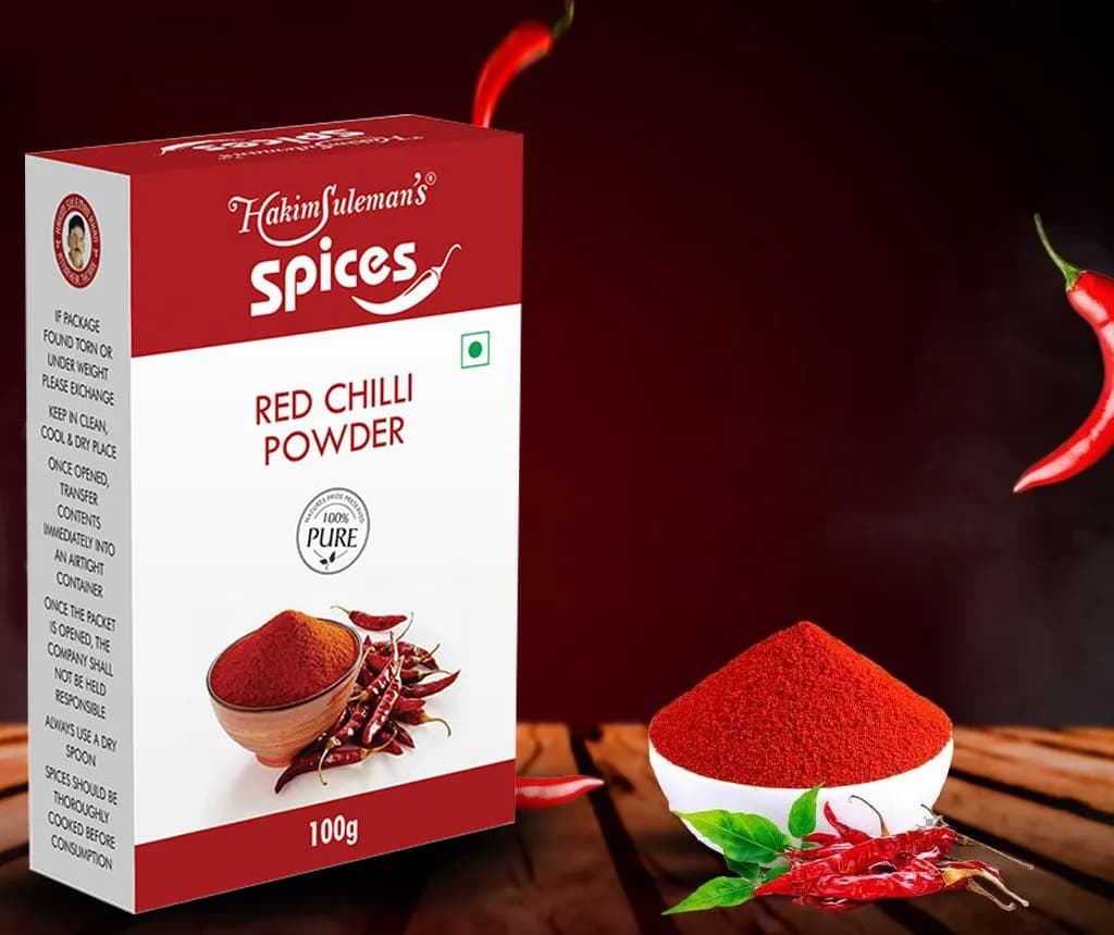 Buy Hakim Suleman’s Red Chilli Powder Online - OLRAA Indian Snacks