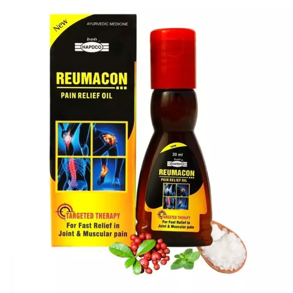 Buy HAPDCO Reumacon Oil Online - OLRAA Indian Snacks