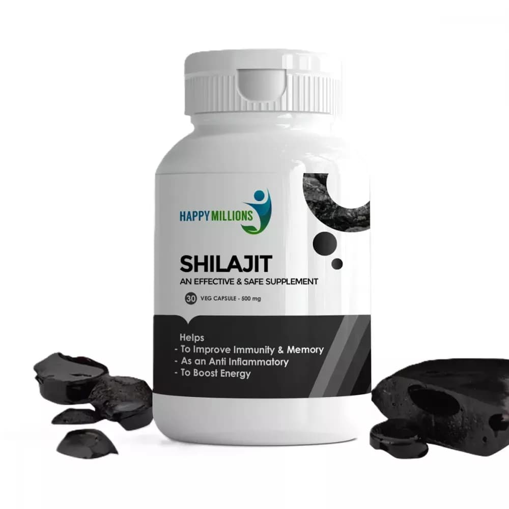 Buy Happy Millions Shilajit Capsules Online - OLRAA Indian Snacks