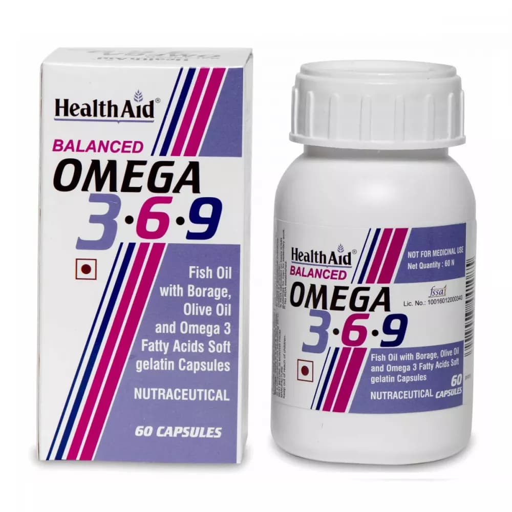 Buy HealthAid Balanced Omega 3.6.9 Capsule  Online - OLRAA Indian Snacks