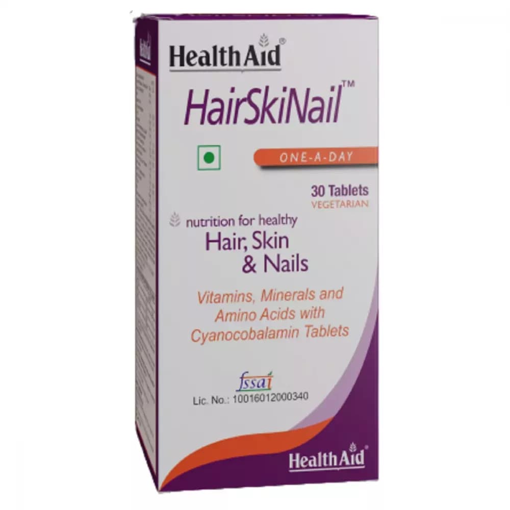 Buy HealthAid Hairskinail Tablets  Online - OLRAA Indian Snacks