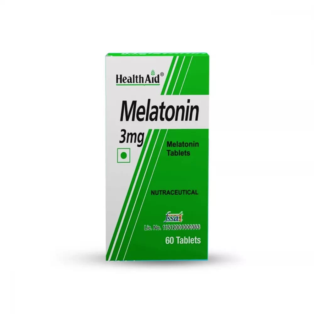 Buy HealthAid Melatonin 3 Mg Tablets  Online - OLRAA Indian Snacks