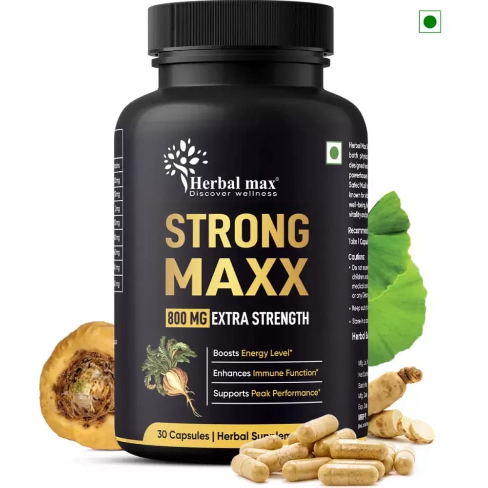 Buy Herbal Max Strong Maxx Capsules Online - OLRAA Indian Snacks