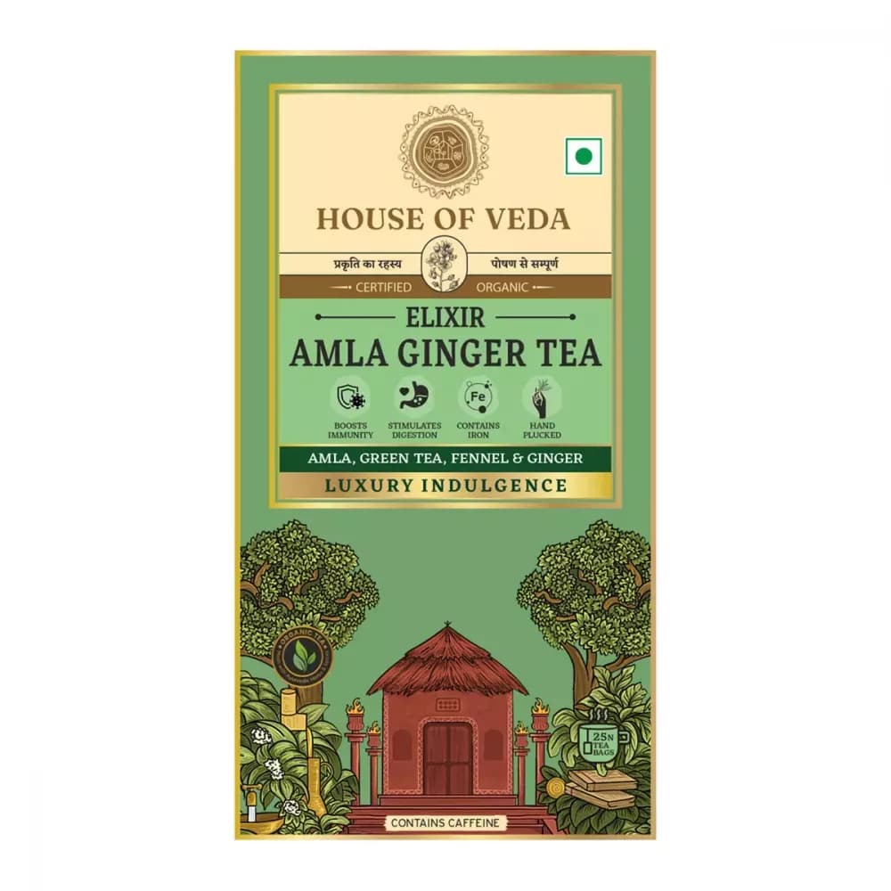 Buy House of Veda Amla Ginger Tea  Online - OLRAA Indian Snacks