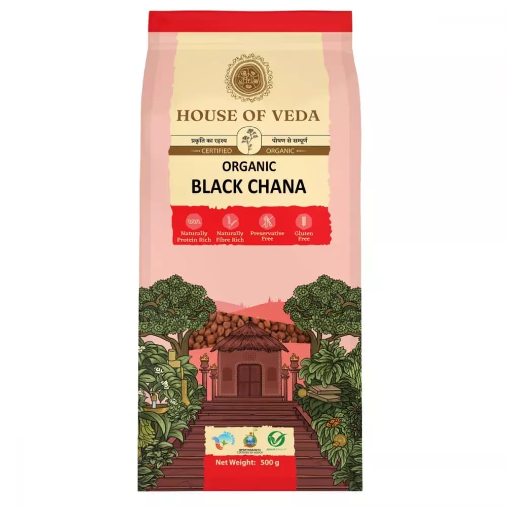 Buy House of Veda Organic Black Chana Online - OLRAA Indian Snacks