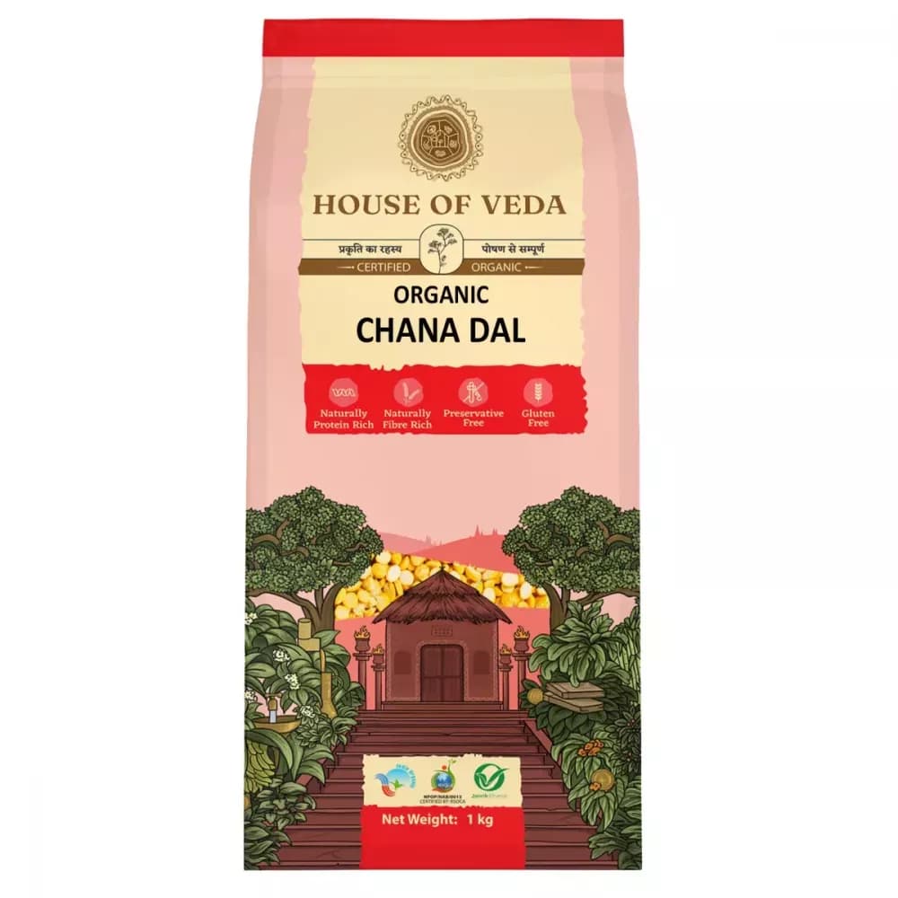 Buy House of Veda Organic Chana Dal Online - OLRAA Indian Snacks