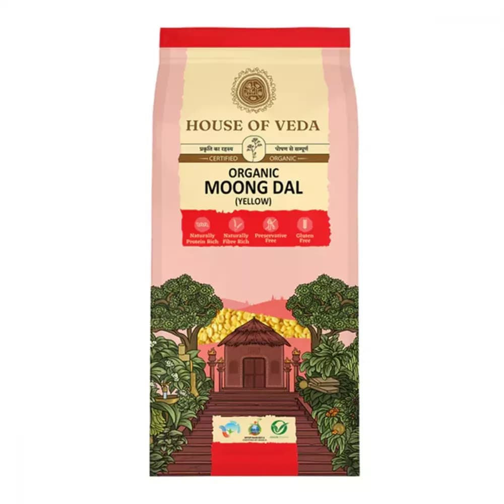 Buy House of Veda Organic Green Moong Dal Online - OLRAA Indian Snacks