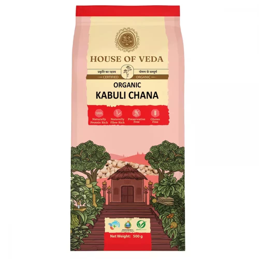 Buy House of Veda Organic Kabuli Chana Online - OLRAA Indian Snacks