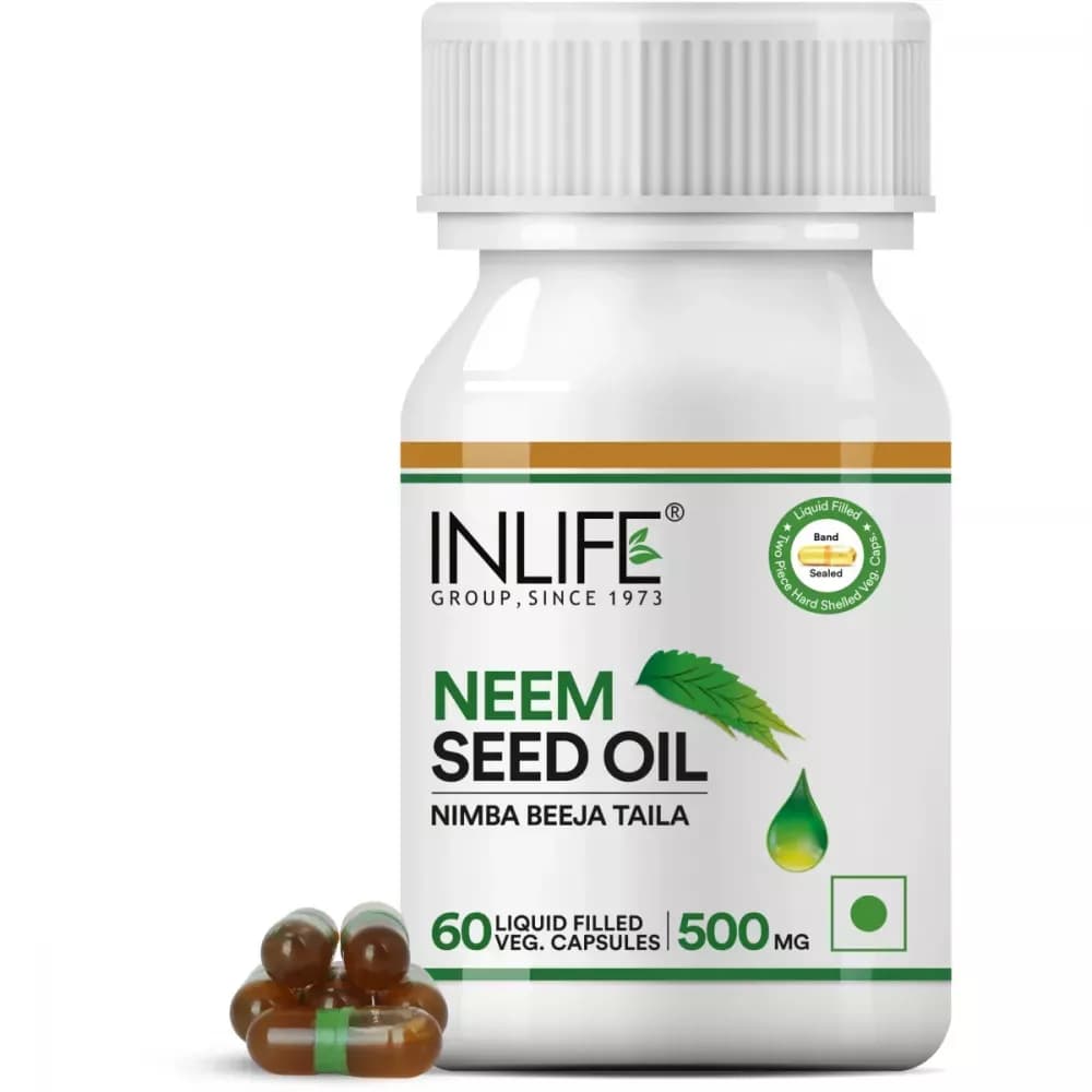 Buy Inlife Neem Seed Oil Capsules Online - OLRAA Indian Snacks