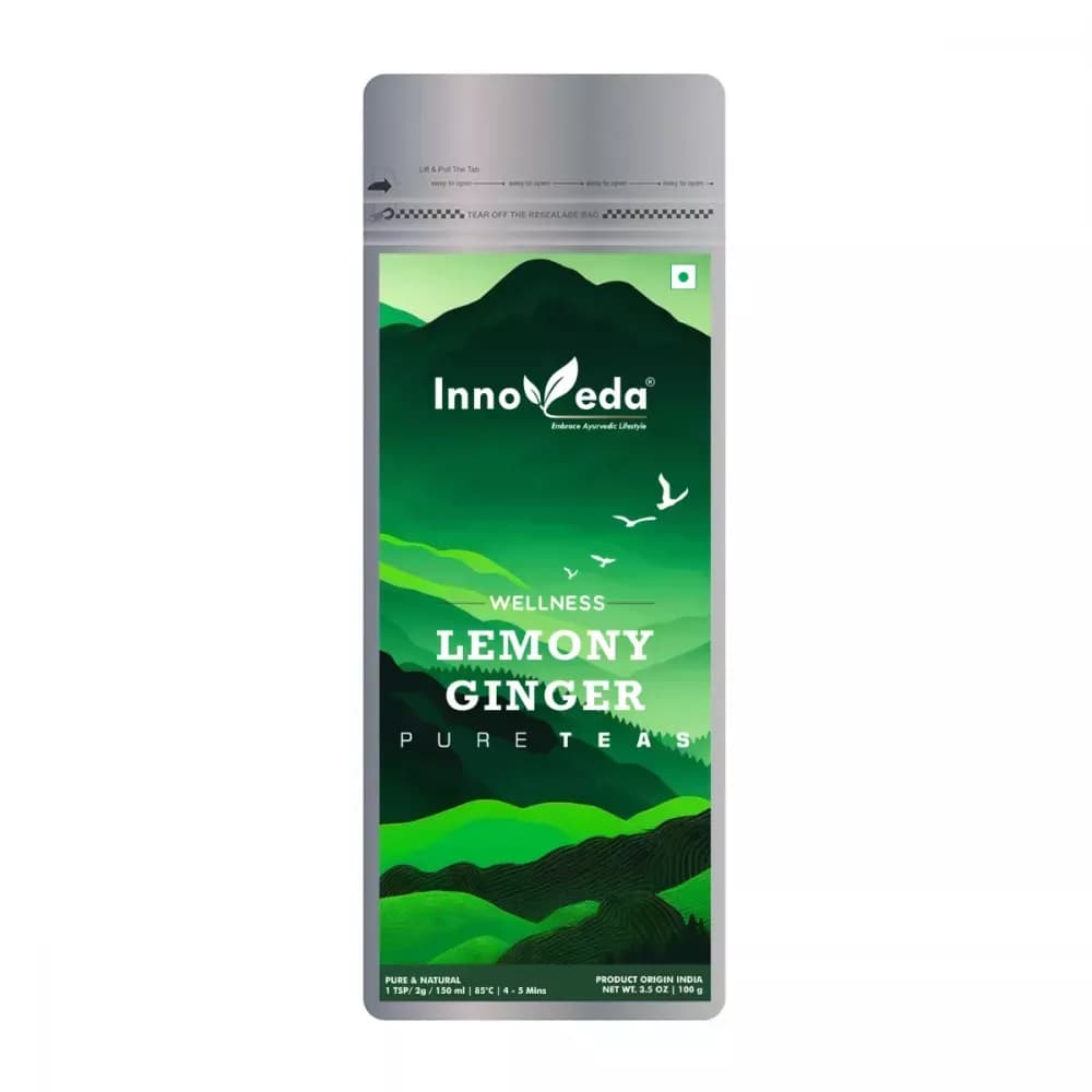 Buy Innoveda Lemony Ginger Green Tea Online - OLRAA Indian Snacks