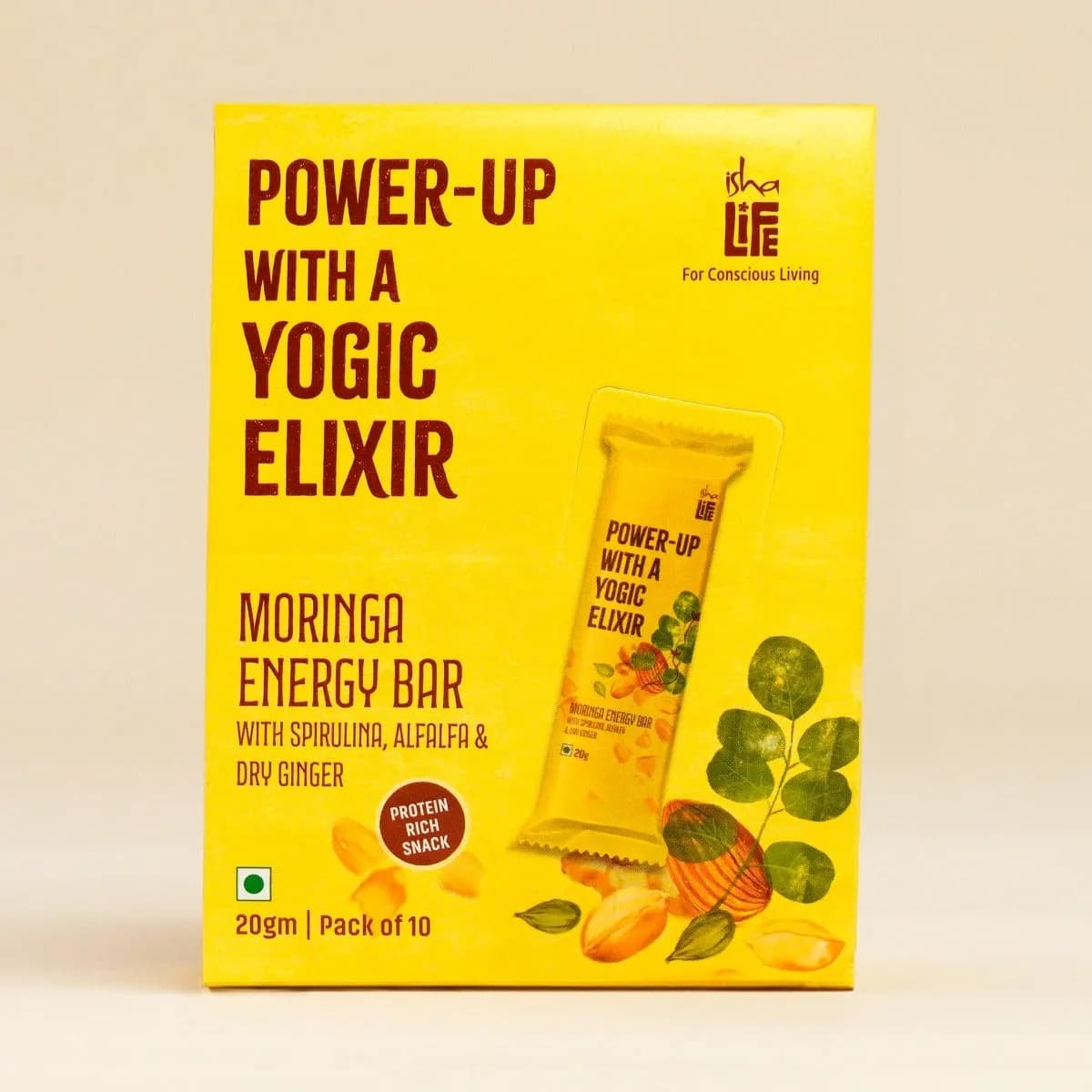 Buy Isha Life Moringa Energy Bar Online - OLRAA Indian Snacks