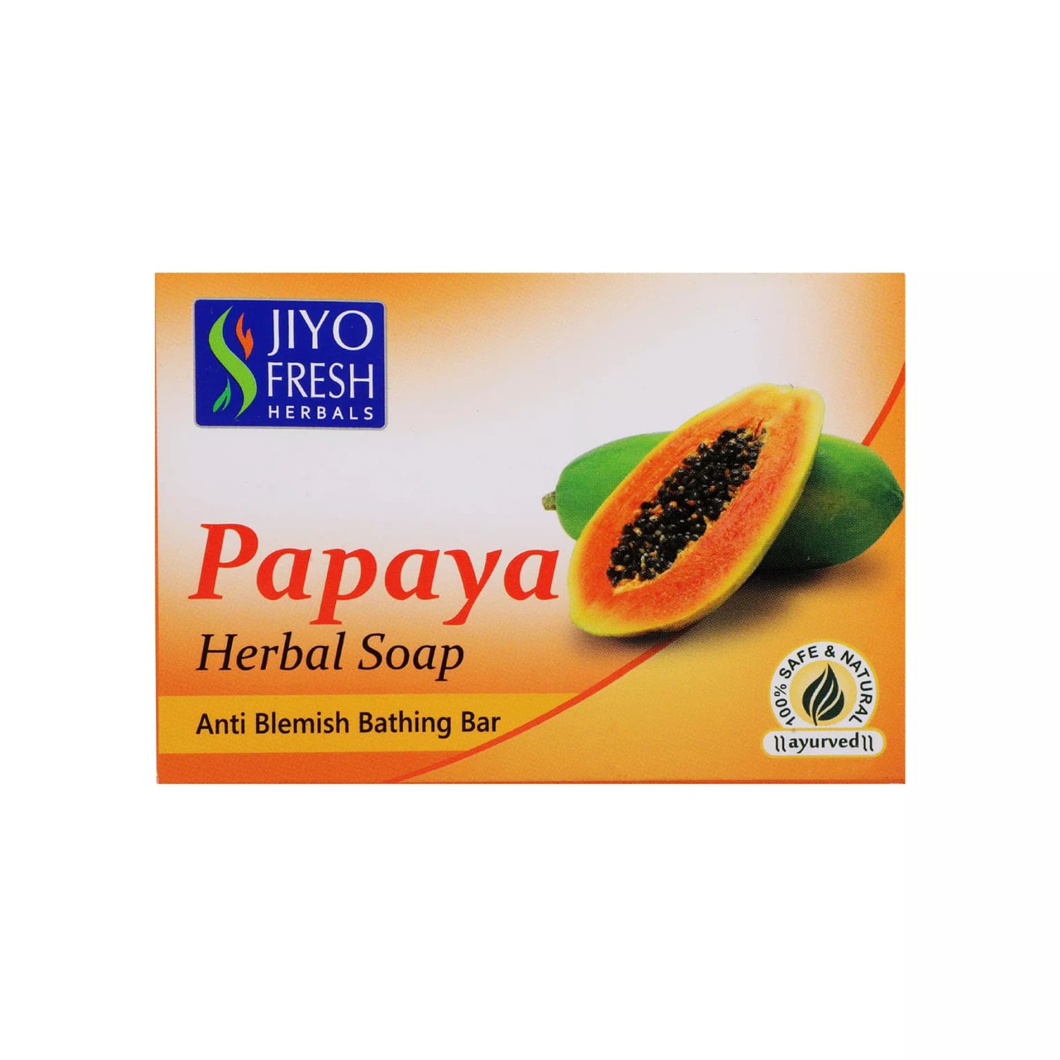 Buy Jiyo Fresh Papaya Herbal Soap Online - OLRAA Indian Snacks