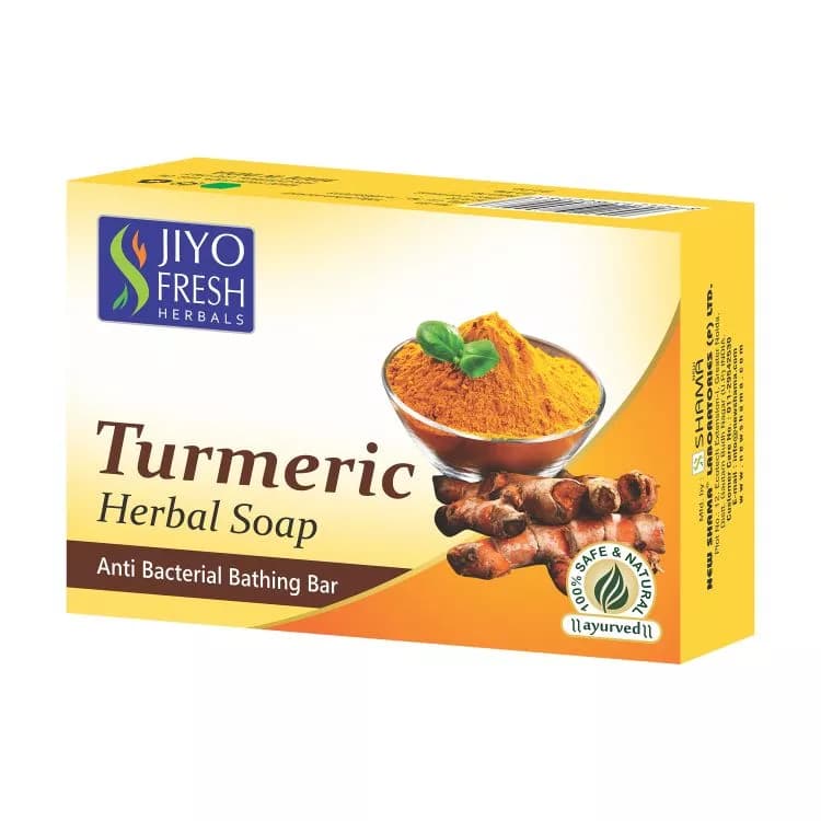 Buy Jiyo Fresh Turmeric Herbal Soap Online - OLRAA Indian Snacks