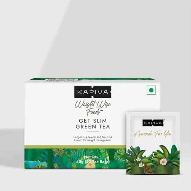 Buy Kapiva Get Slim Green Tea Online - OLRAA Indian Snacks