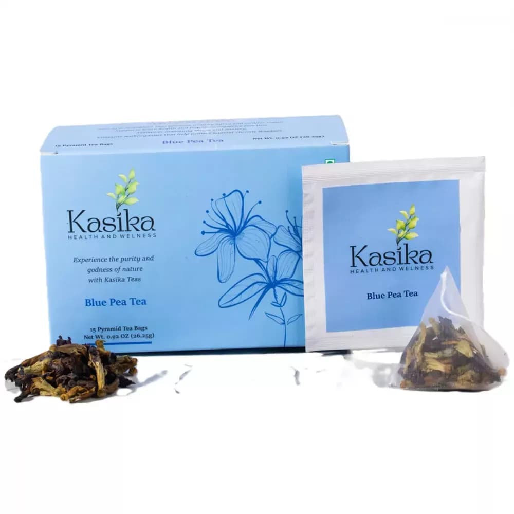 Buy Kasika Blue Pea Tea Bags Online - OLRAA Indian Snacks