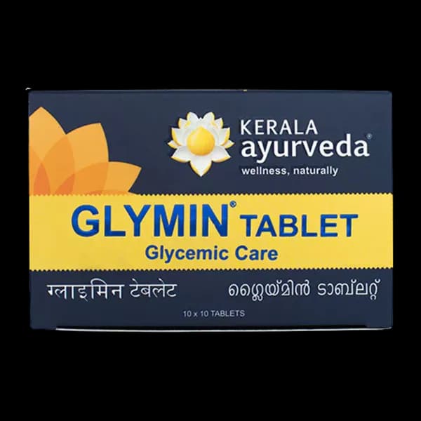 Buy Kerala Ayurveda Glymin Tablets  Online - OLRAA Indian Snacks