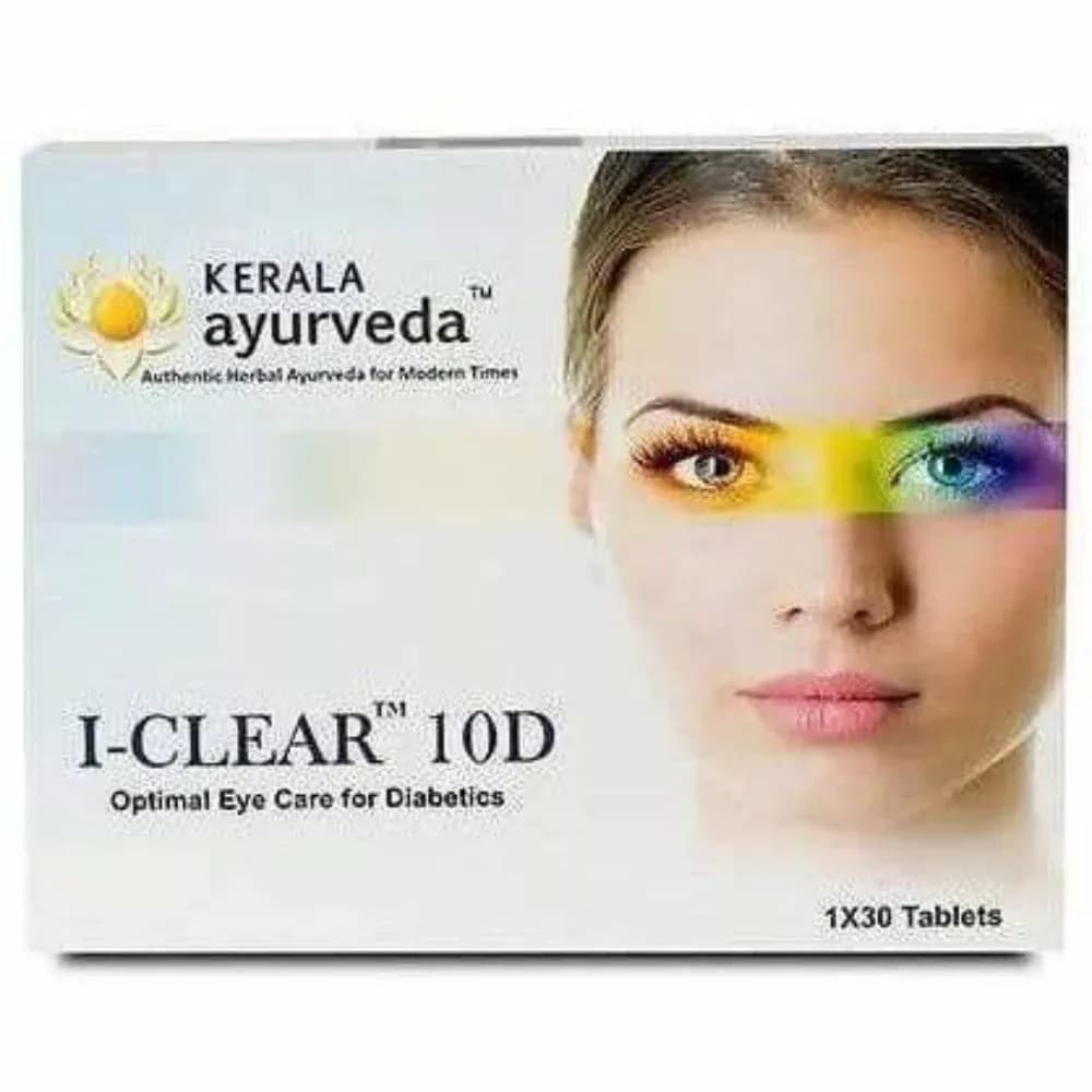 Buy Kerala Ayurveda I-Clear 10D Tablets Online - OLRAA Indian Snacks
