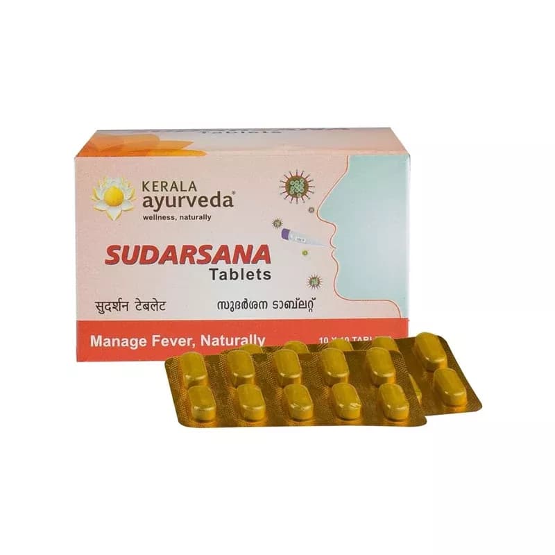 Buy Kerala Ayurveda Sudarsana Tablet Online - OLRAA Indian Snacks