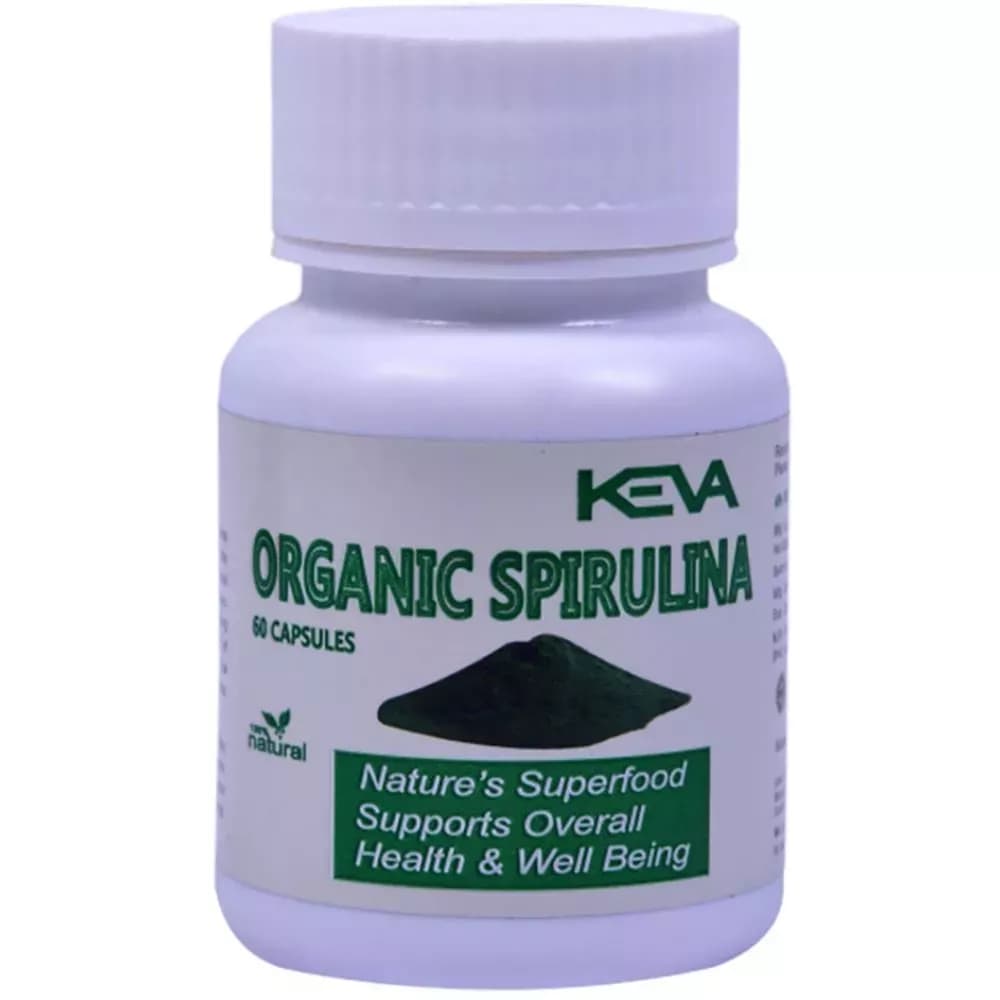 Buy Keva Organic Spirulina Capsules Online - OLRAA Indian Snacks