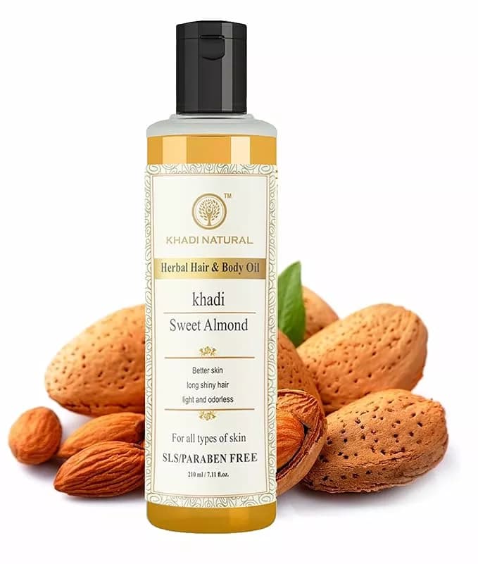 Buy Khadi Pure Herbal Sweet Almond Massage Oil  Online - OLRAA Indian Snacks