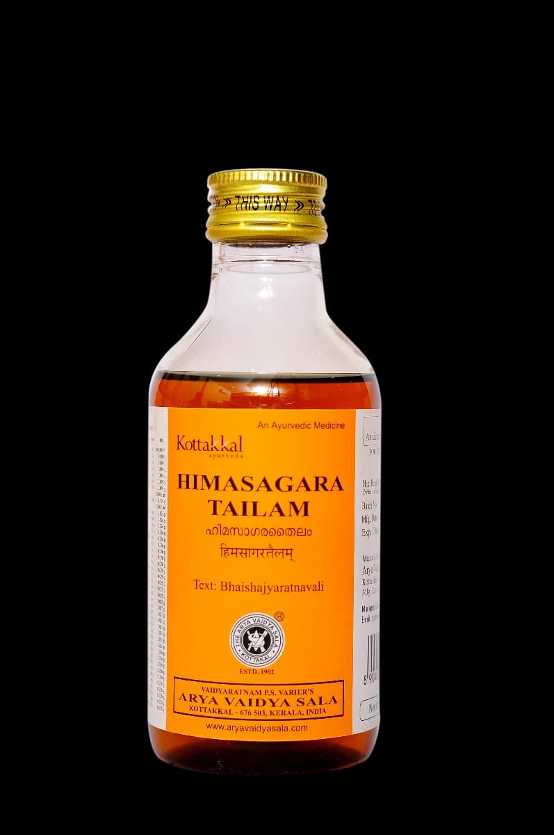 Buy kottakkal arya vaidya sala Himasagara Tailam Online - OLRAA Indian Snacks