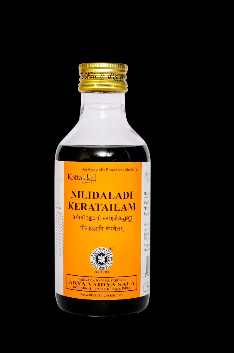 Buy kottakkal arya vaidya sala Nilidaladi Kera Tailam Online - OLRAA Indian Snacks