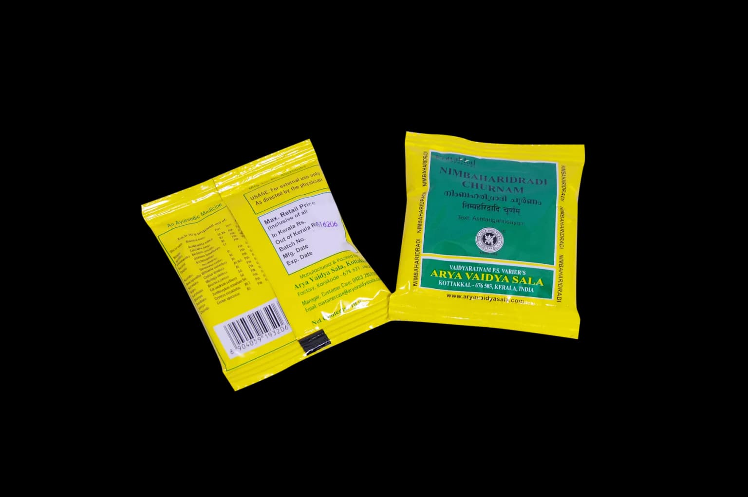 Buy kottakkal arya vaidya sala Nimbaharidradi Churnam Online - OLRAA Indian Snacks