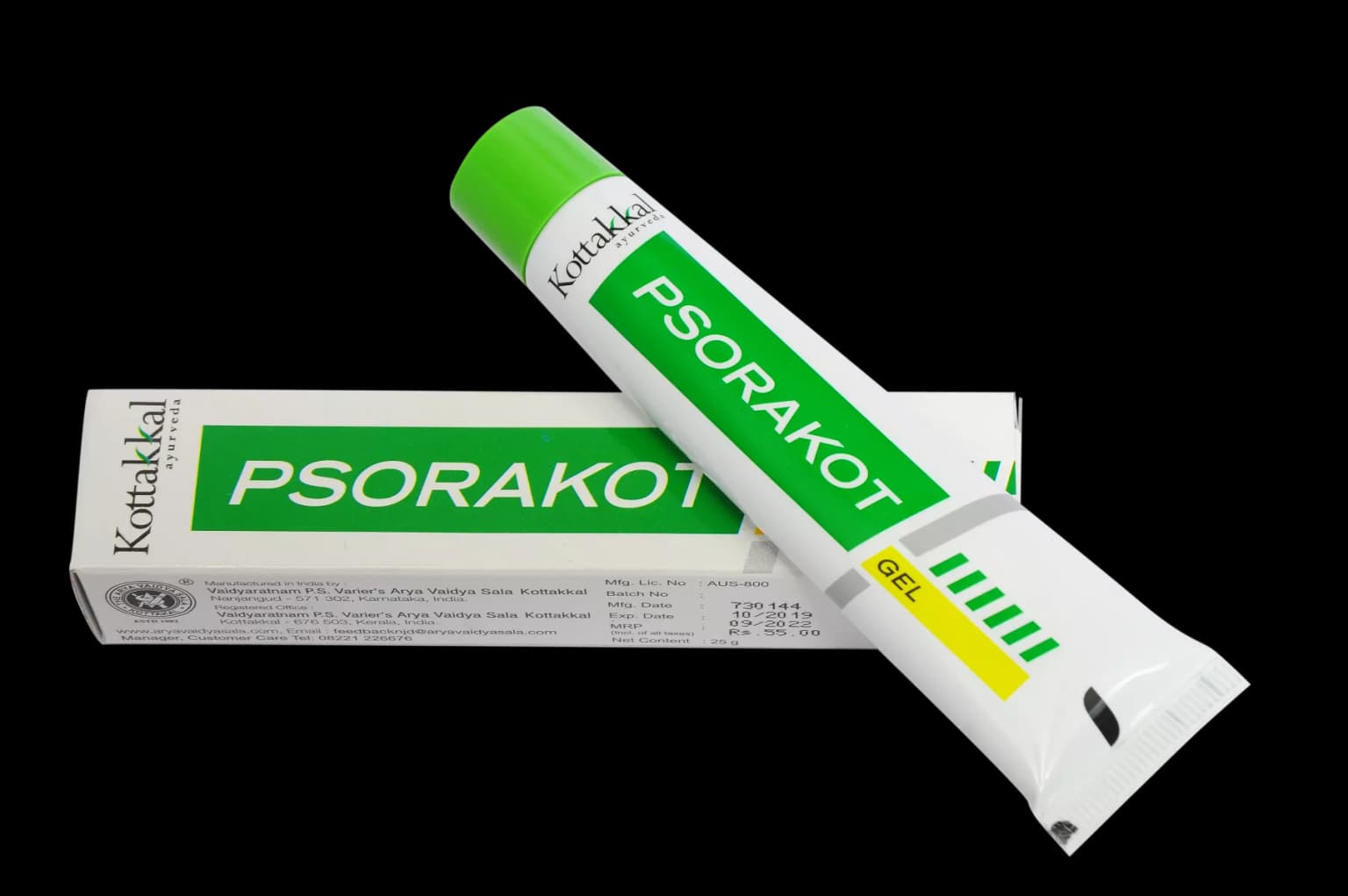 Buy kottakkal arya vaidya sala Psorakot Gel Online - OLRAA Indian Snacks