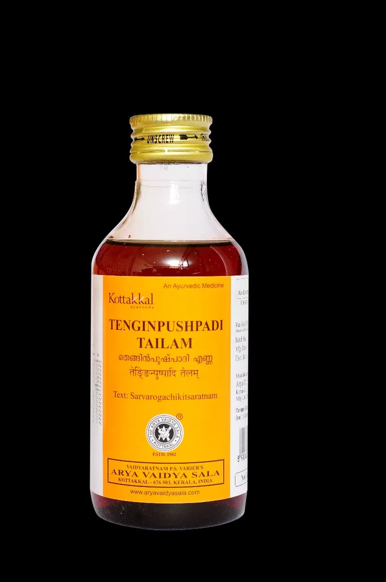 Buy kottakkal arya vaidya sala Thenginpushpadi Tailam Online - OLRAA Indian Snacks