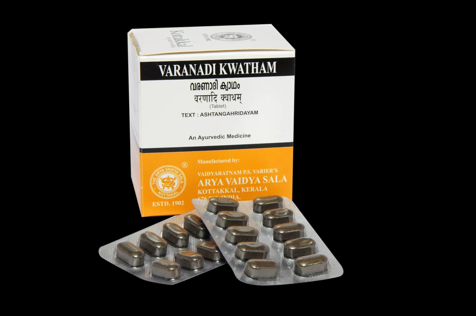 Buy kottakkal arya vaidya sala Varanadi Kwatham Tablet Online - OLRAA Indian Snacks