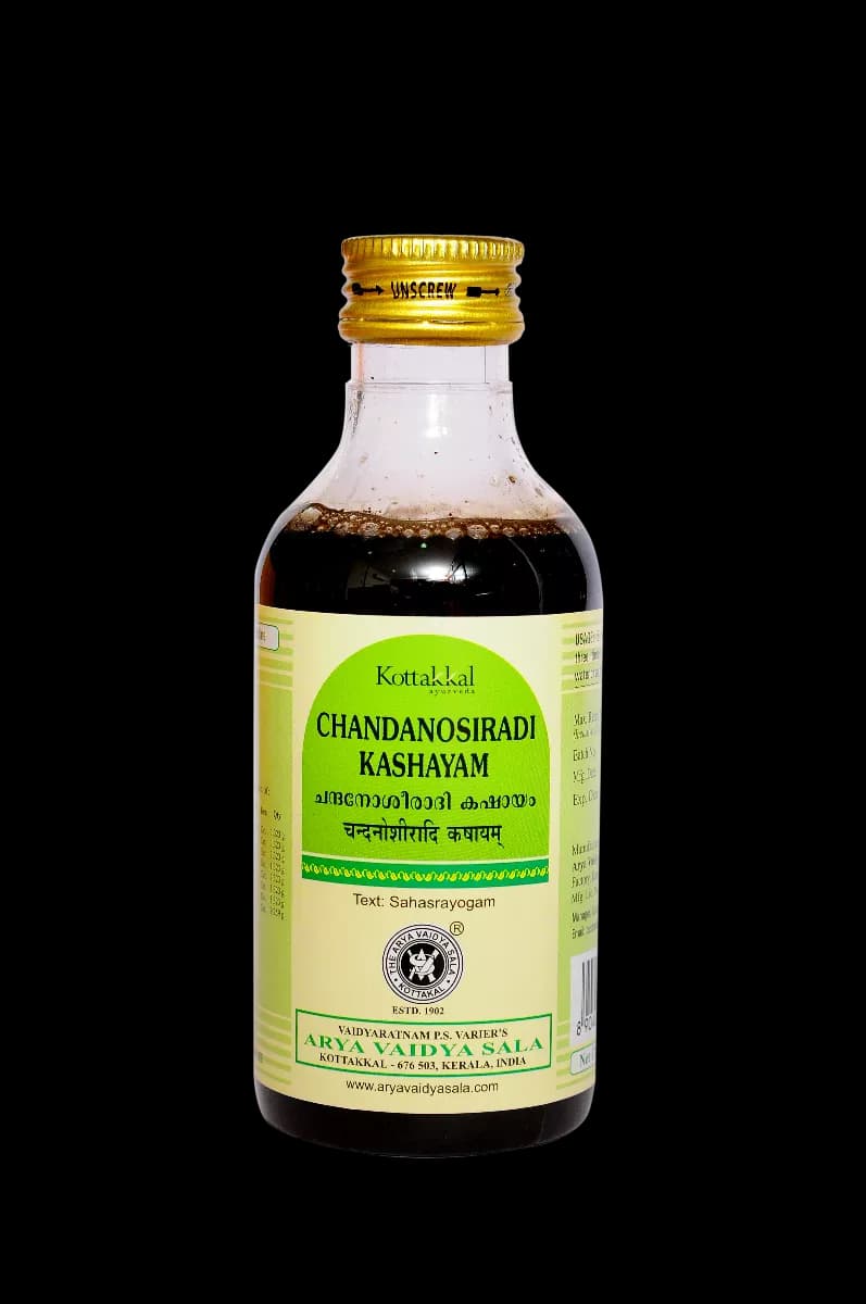 Buy Kottakkal Arya Vaidya Sala Chandanosiradi Kashayam Online - OLRAA Indian Snacks
