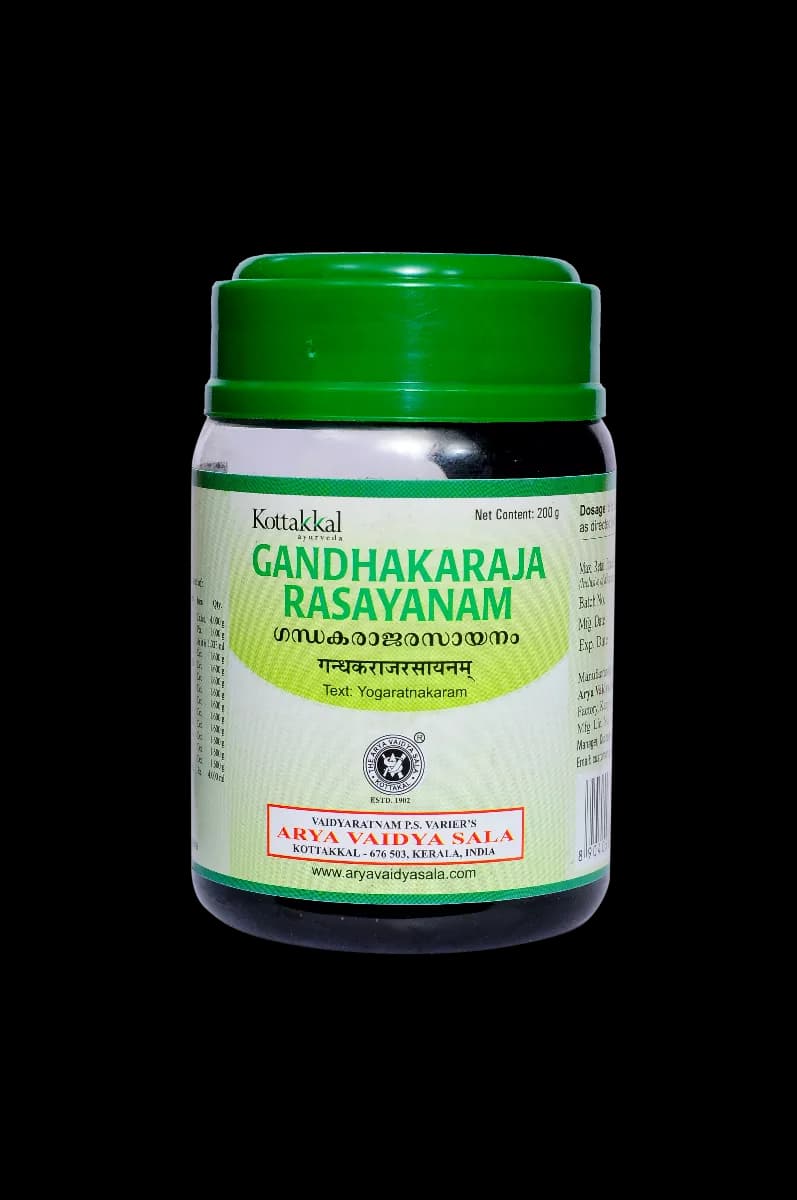 Buy Kottakkal Arya Vaidya Sala Gandhakaraja Rasayanam Online - OLRAA Indian Snacks