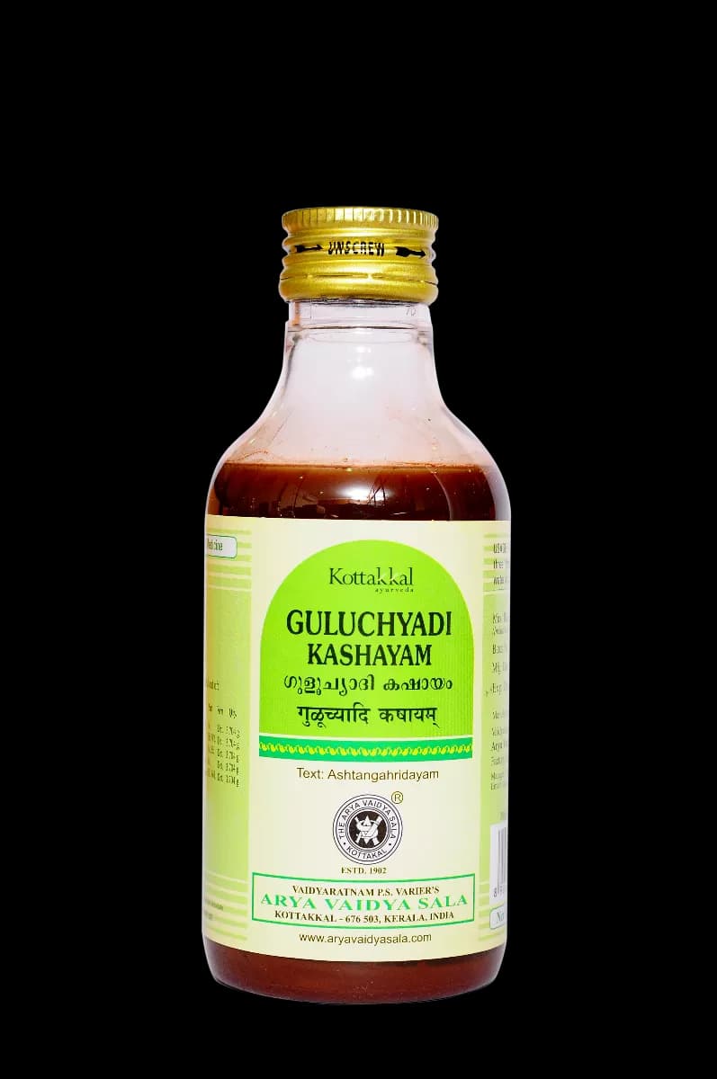Buy Kottakkal Arya Vaidya Sala Guluchyadi Kashayam Online - OLRAA Indian Snacks