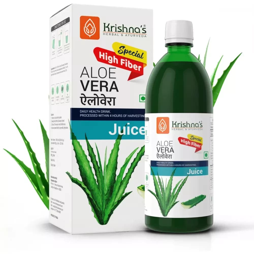 Buy Krishna's Aloe Vera High Fiber Juice Online - OLRAA Indian Snacks