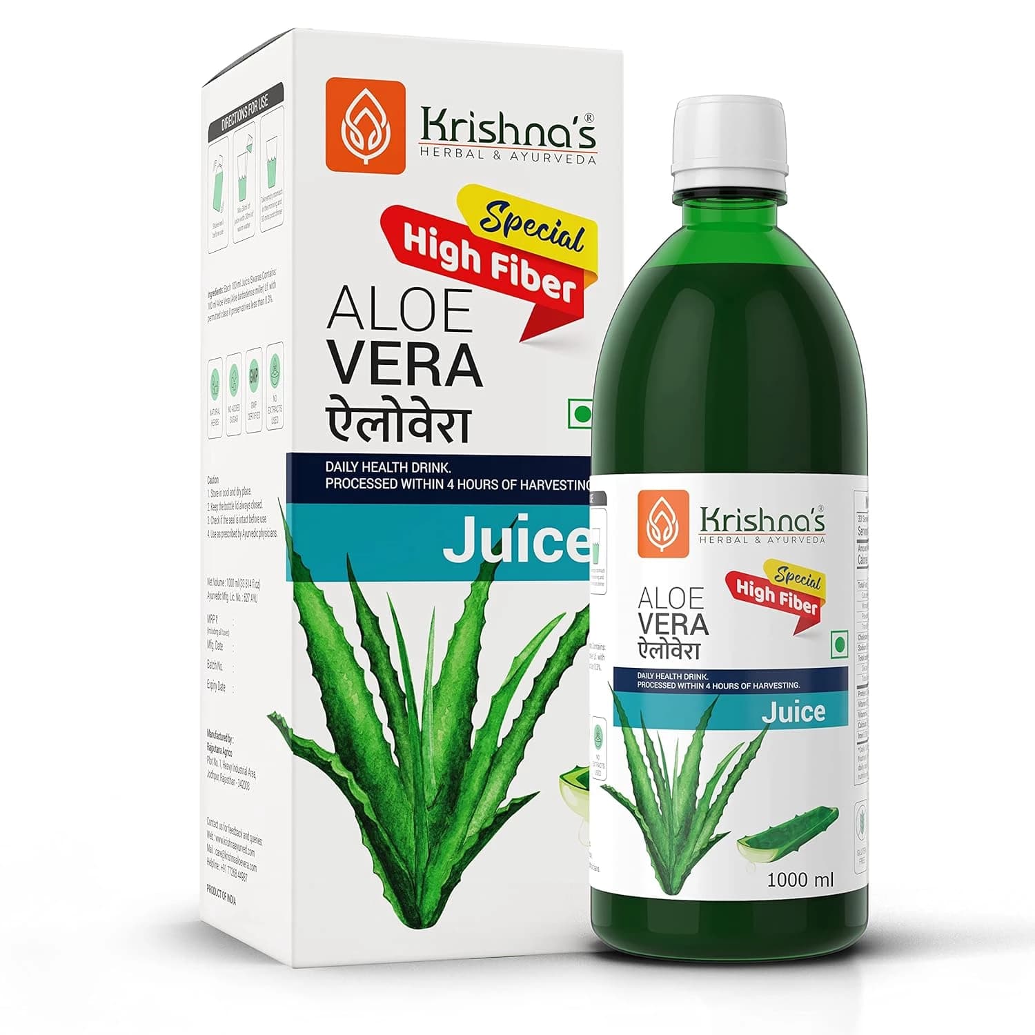 Buy Krishna's Aloe Vera Juice Online - OLRAA Indian Snacks