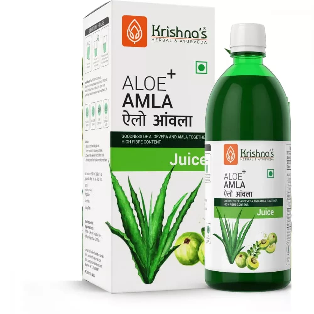 Buy Krishna's Amla Aloe Vera Juice Online - OLRAA Indian Snacks